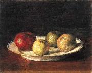 Henri Fantin-Latour A plate of apples Sweden oil painting artist